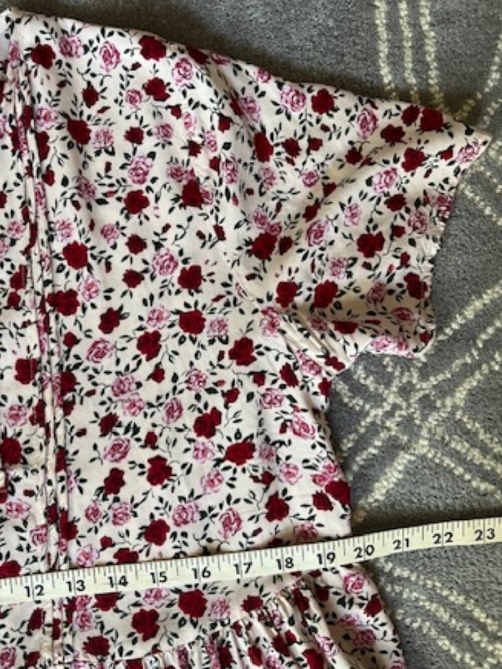 Dokotoo Summer Casual Boho Floral V Neck Short Sleeve Sundress Women's Large - Picture 9 of 13